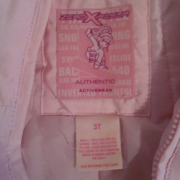 Girl's pink snow bib sz 3T - Picture 7 of 16